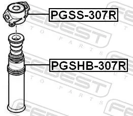 FEBEST Suspension Strut Support Mount (PGSS-307R)