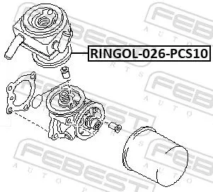 FEBEST Gasket, oil cooler (RINGOL-026-PCS10)