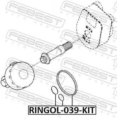 FEBEST Seal, oil filter (RINGOL-039-KIT)