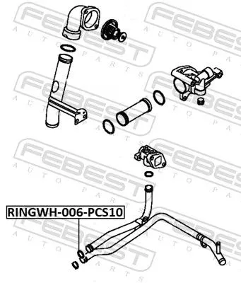 FEBEST Gasket, coolant flange (RINGWH-006-PCS10)