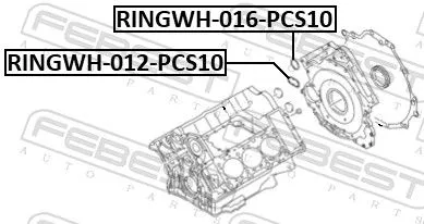 FEBEST Gasket, coolant flange (RINGWH-016-PCS10)