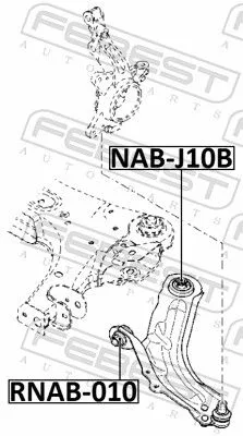 FEBEST Mounting, control/trailing arm (RNAB-010)