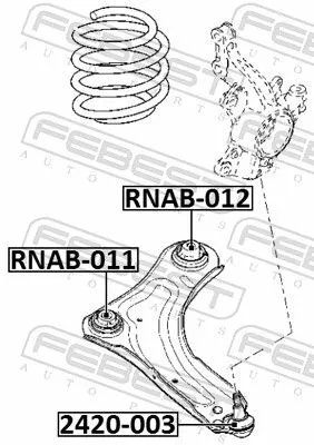 FEBEST Mounting, control/trailing arm (RNAB-011)