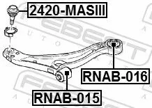 FEBEST Mounting, control/trailing arm (RNAB-016)