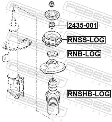 FEBEST Rolling Bearing, suspension strut support mount (RNB-LOG)