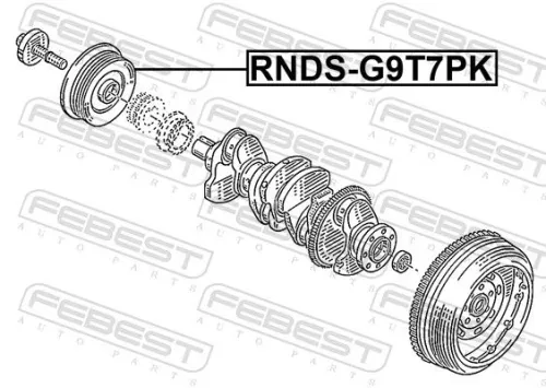 FEBEST Belt Pulley, crankshaft (RNDS-G9T7PK)