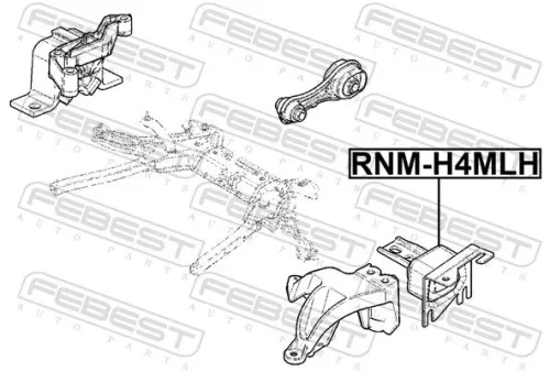 FEBEST Mounting, manual transmission (RNM-H4MLH)