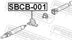 FEBEST Bearing, propshaft centre bearing (SBCB-001)