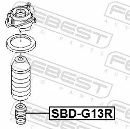 FEBEST Rubber Buffer, suspension (SBD-G13R)