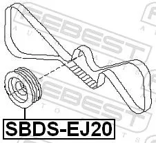 FEBEST Belt Pulley, crankshaft (SBDS-EJ20)