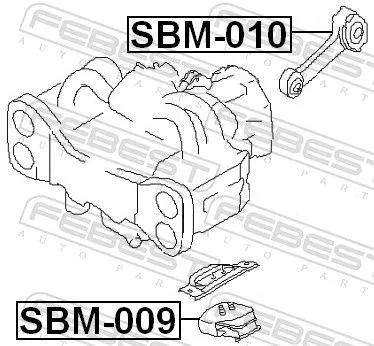 FEBEST Mounting, engine (SBM-010)
