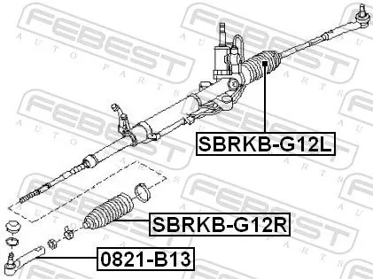 FEBEST Bellow, steering (SBRKB-G12R)