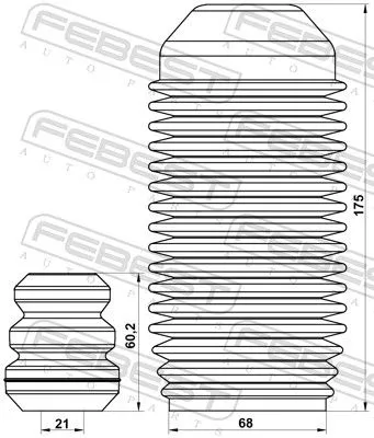 FEBEST Dust Cover Kit, shock absorber (SBSHB-S11F-KIT)