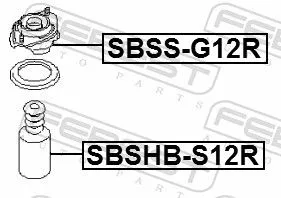 FEBEST Protective Cap/Bellow, shock absorber (SBSHB-S12R)