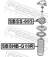 FEBEST Suspension Strut Support Mount (SBSS-005)