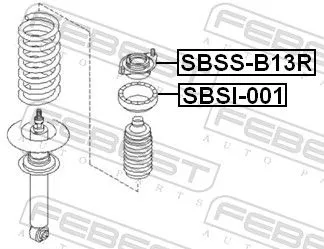 FEBEST Suspension Strut Support Mount (SBSS-B13R)