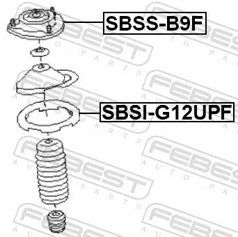 FEBEST Suspension Strut Support Mount (SBSS-B9F)