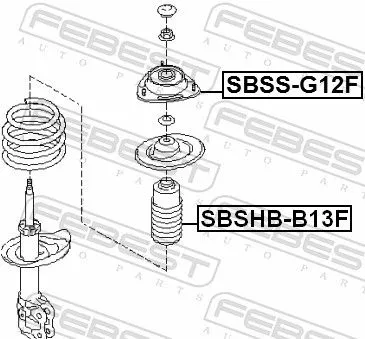 FEBEST Suspension Strut Support Mount (SBSS-G12F)
