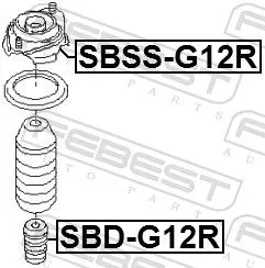 FEBEST Suspension Strut Support Mount (SBSS-G12R)
