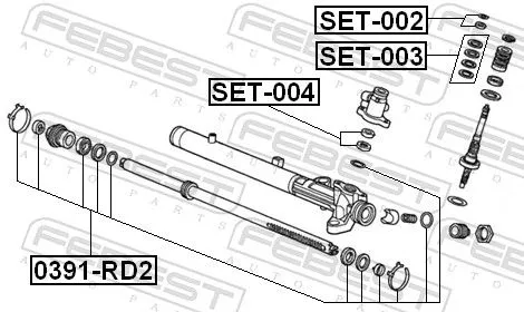 FEBEST Repair Kit, steering gear (SET-002)