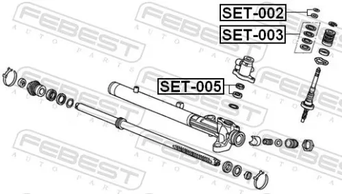FEBEST Repair Kit, steering gear (SET-005)