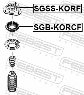 FEBEST Rolling Bearing, suspension strut support mount (SGB-KORCF)