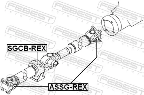 FEBEST Bearing, propshaft centre bearing (SGCB-REX)