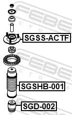 FEBEST Suspension Strut Support Mount (SGSS-ACTF)