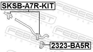 FEBEST Repair Kit, stabiliser bush (SKSB-A7R-KIT)