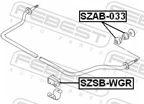 FEBEST Mounting, control/trailing arm (SZAB-033)