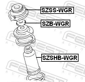 FEBEST Rolling Bearing, suspension strut support mount (SZB-WGR)