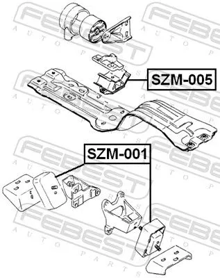 FEBEST Mounting, engine (SZM-001)