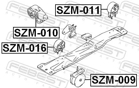FEBEST Mounting, engine (SZM-010)