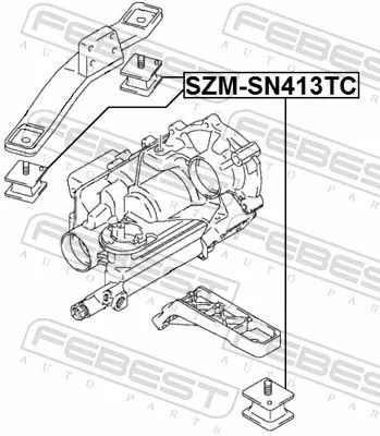 FEBEST Mounting, transfer case (SZM-SN413TC)