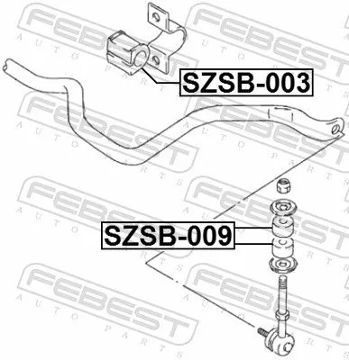 FEBEST Mounting, axle strut (SZSB-009)