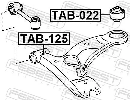 FEBEST Mounting, control/trailing arm (TAB-022)