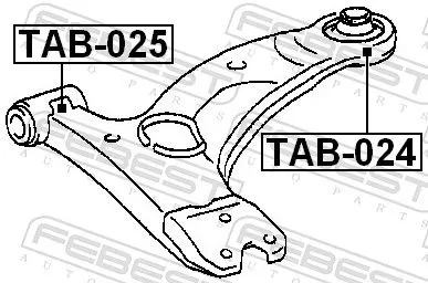 FEBEST Mounting, control/trailing arm (TAB-025)