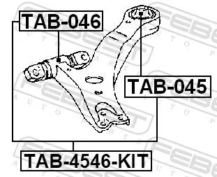 FEBEST Mounting, control/trailing arm (TAB-045)