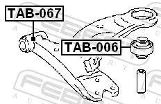 FEBEST Mounting, control/trailing arm (TAB-067)
