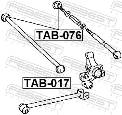 FEBEST Mounting, control/trailing arm (TAB-076)