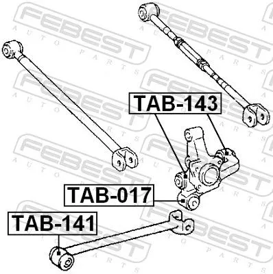 FEBEST Mounting, control/trailing arm (TAB-141)