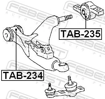 FEBEST Repair Kit, control arm (TAB-234)