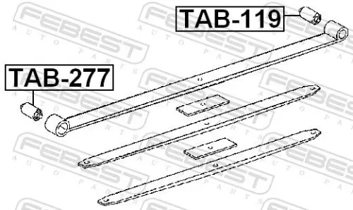 FEBEST Bushing, leaf spring (TAB-277)