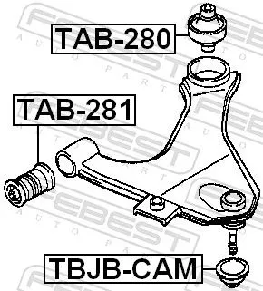 FEBEST Mounting, control/trailing arm (TAB-281)