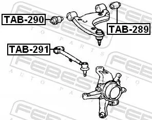 FEBEST Mounting, control/trailing arm (TAB-289)