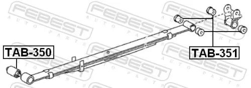 FEBEST Bushing, leaf spring (TAB-351)