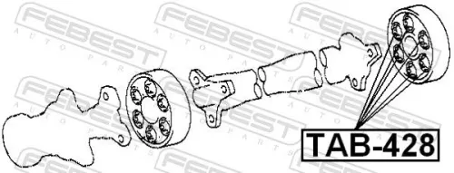 FEBEST Joint, propshaft (TAB-428)