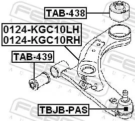 FEBEST Mounting, control/trailing arm (TAB-439)