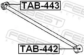 FEBEST Mounting, control/trailing arm (TAB-443)