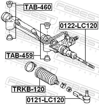 FEBEST Mounting, steering gear (TAB-459)
